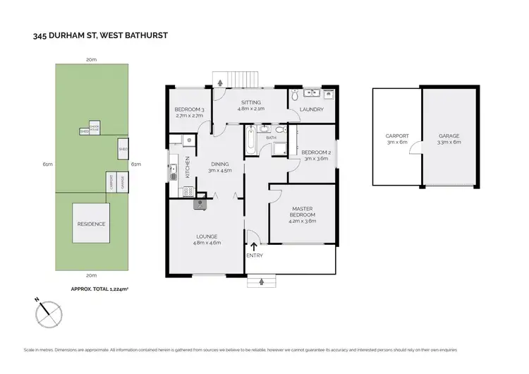 Floorplan of Homely house listing, 345 Durham Street, West Bathurst NSW 2795