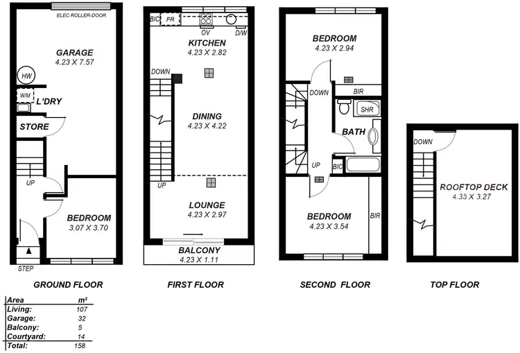 Floorplan of Homely townhouse listing, 11 Sydney Place Adelaide, Adelaide SA 5000
