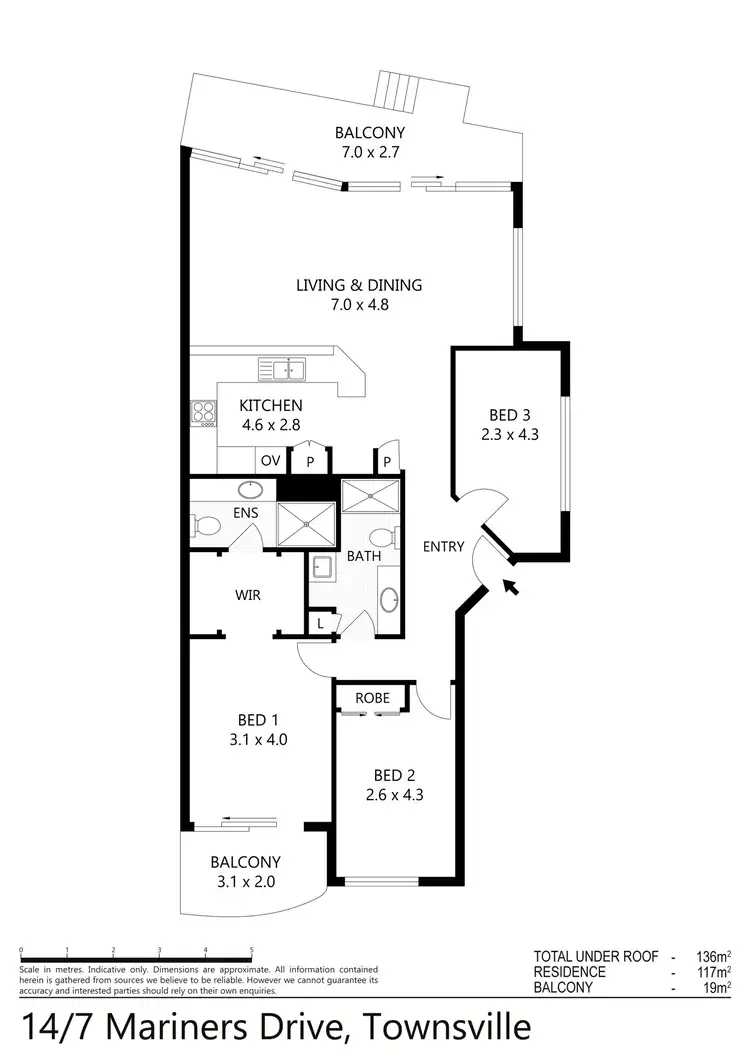 Floorplan of Homely unit listing, 14/7 Mariners Drive, Townsville City QLD 4810
