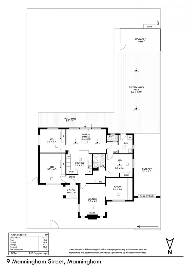 Floorplan of Homely house listing, 9 Manningham Street, Manningham SA 5086