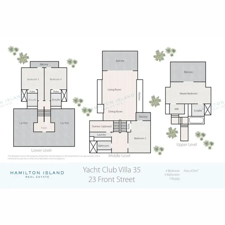 Floorplan of Homely apartment listing, Yacht Club Villa 35/23 Front Street, Hamilton Island QLD 4803