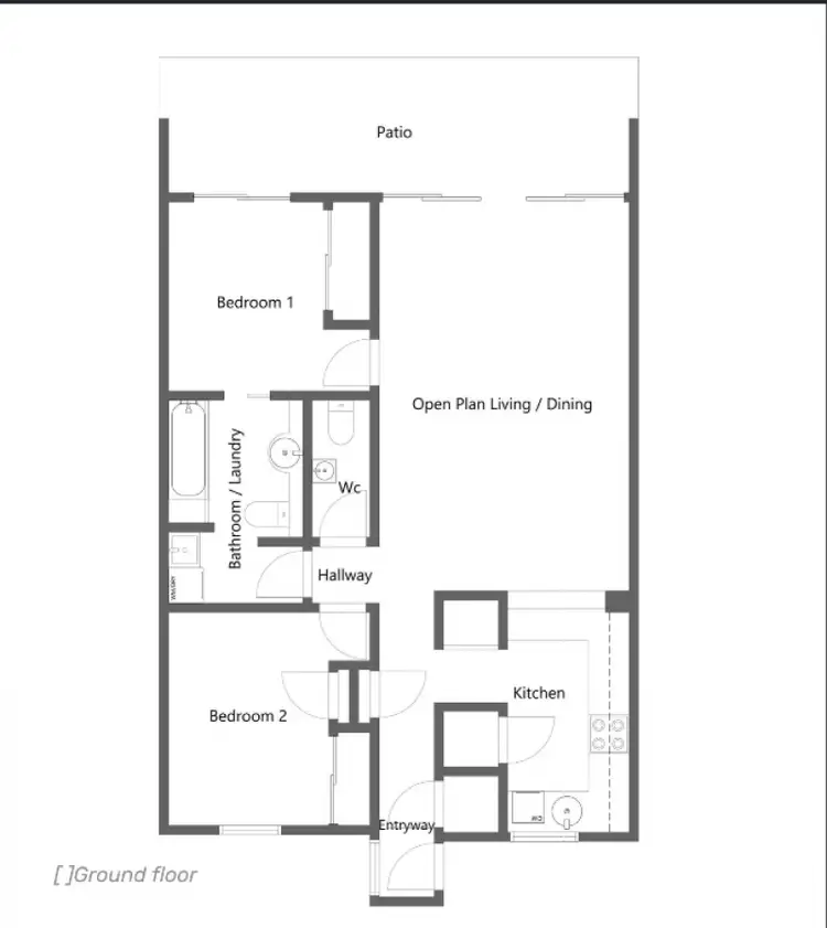 Floorplan of Homely unit listing, 1472 Cascade Condominiums/615 Kunapipi Road, Laguna Quays QLD 4800