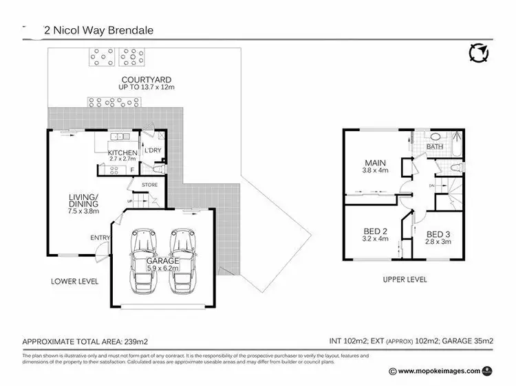 Floorplan of Homely townhouse listing, 621/2 Nicol Way, Brendale QLD 4500