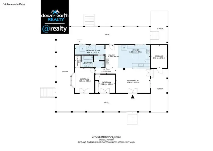 Floorplan of Homely rural property listing, 14 Jacaranda Drive, Millstream QLD 4888