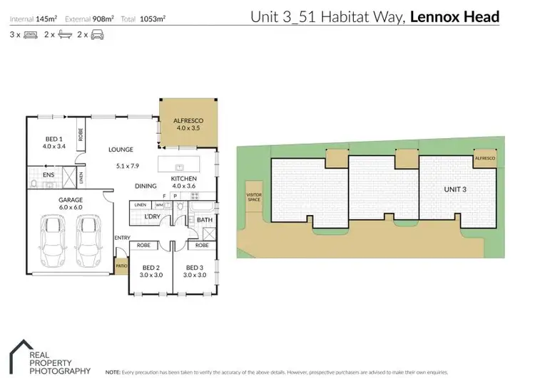 Floorplan of Homely unit listing, Unit 3/51 Habitat way, Lennox Head NSW 2478