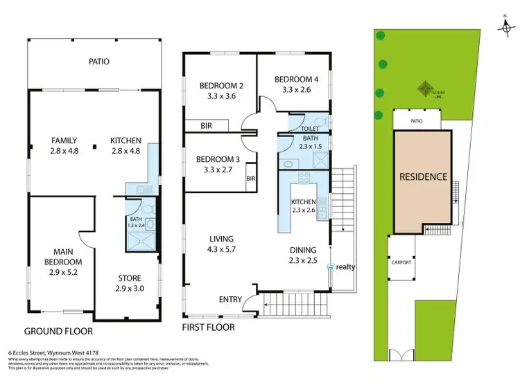 Floorplan of Homely house listing, 6 Eccles Street, Wynnum West QLD 4178