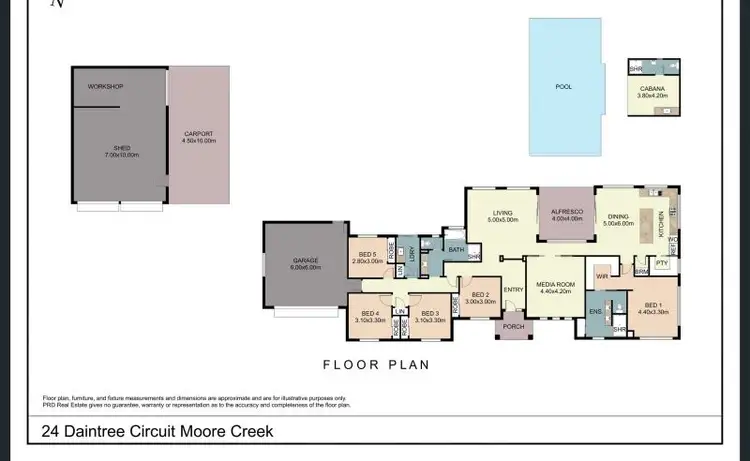 Floorplan of Homely house listing, 24 Daintree Circuit, Moore Creek NSW 2340