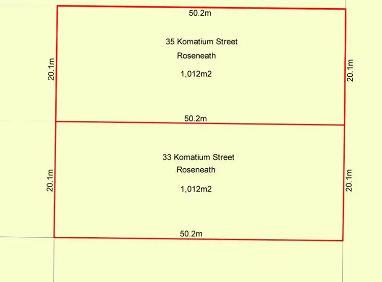 Floorplan of Homely land listing, 33-35 Komiatum Street, Roseneath QLD 4811