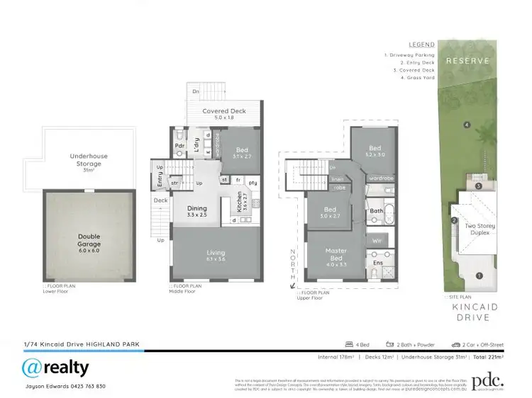 Floorplan of Homely semi-detached listing, 1/74 Kincaid Drive, Highland Park QLD 4211