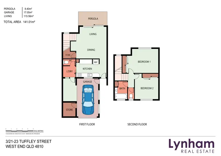 Floorplan of Homely townhouse listing, 3/21-23 Tuffley Street, West End QLD 4810