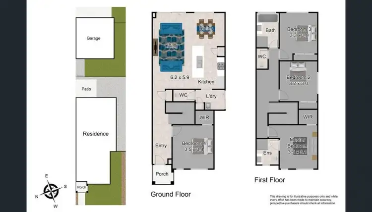 Floorplan of Homely townhouse listing, 3 Seasons Drive, Botanic Ridge VIC 3977