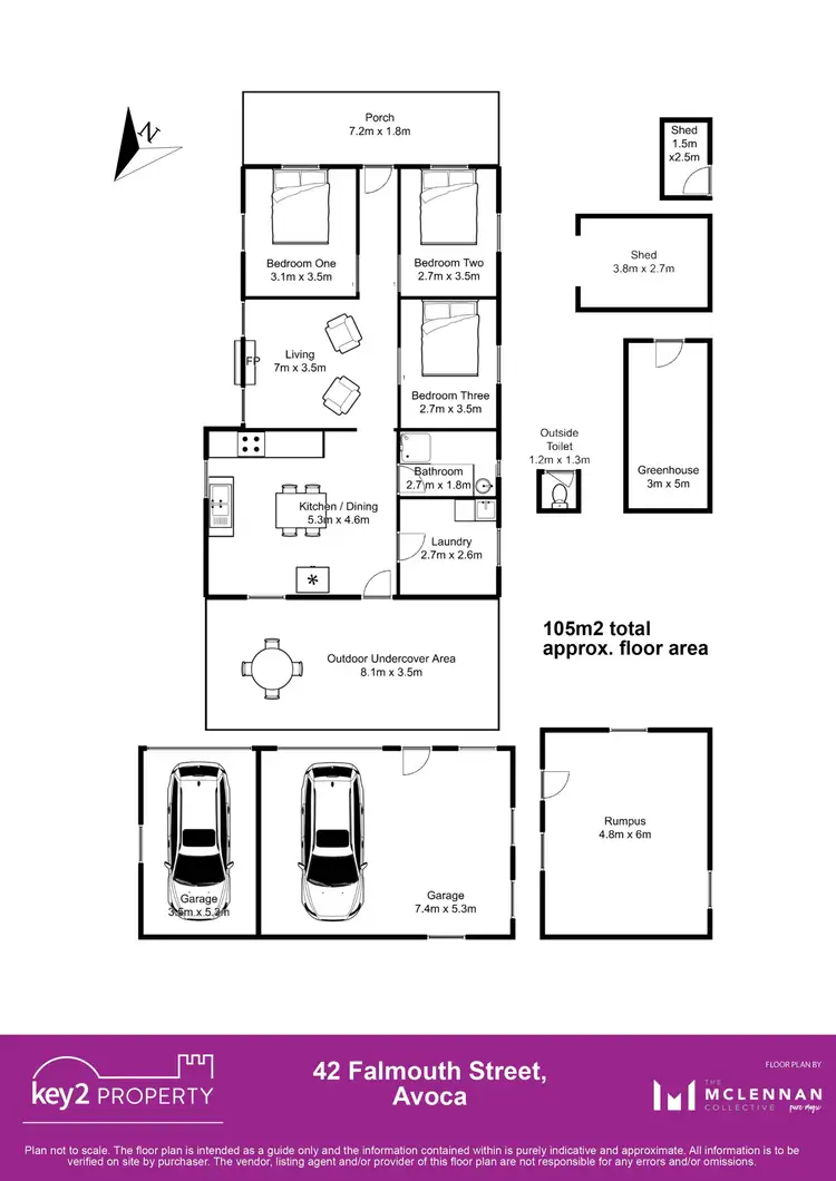 Floorplan of Homely house listing, 42 Falmouth Street, Avoca TAS 7213