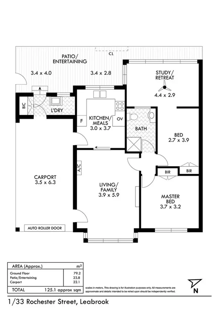Floorplan of Homely unit listing, Unit Rochester Street, Leabrook SA 5068