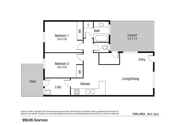 Floorplan of Homely unit listing, 5/92-94 Dearness Street, Garbutt QLD 4814