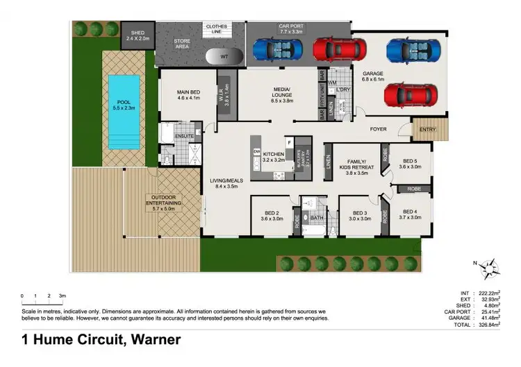 Floorplan of Homely house listing, 1 Hume Circuit, Warner QLD 4500
