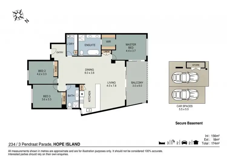 Floorplan of Homely unit listing, 234/3-5 Pendraat Parade, Hope Island QLD 4212