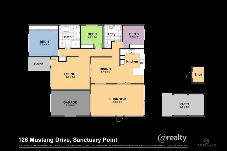 Floorplan of Homely house listing, 126 Mustang Drive, Sanctuary Point NSW 2540