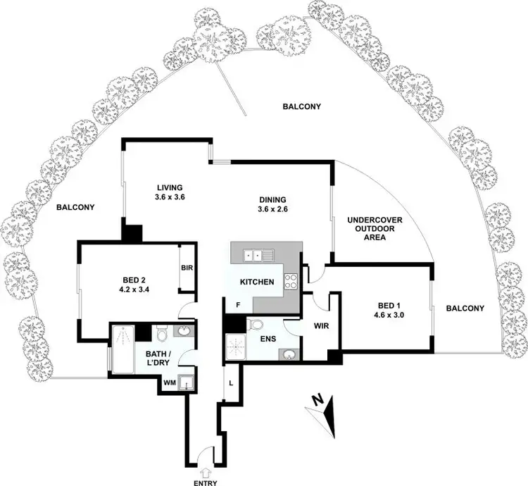Floorplan of Homely apartment listing, 1/88 Marine Parade, Coolangatta QLD 4225