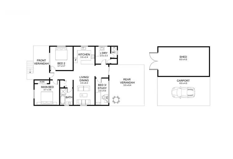 Floorplan of Homely house listing, 27 Second Avenue, Rutherford NSW 2320