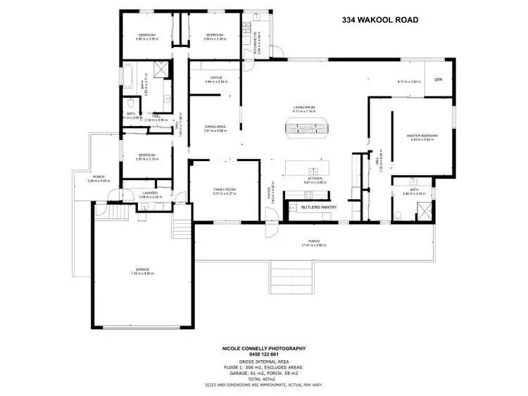 Floorplan of Homely rural property listing, 334 Wakool Road, Deniliquin NSW 2710