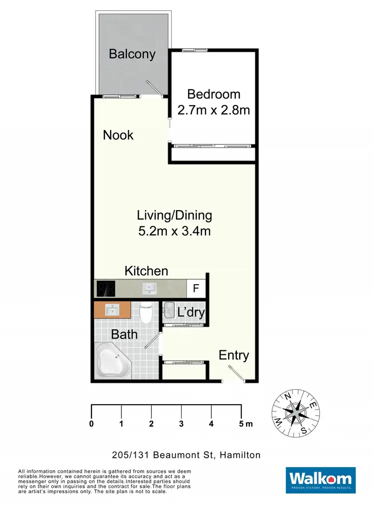 Floorplan of Homely apartment listing, 205/131 Beaumont Street, Hamilton NSW 2303