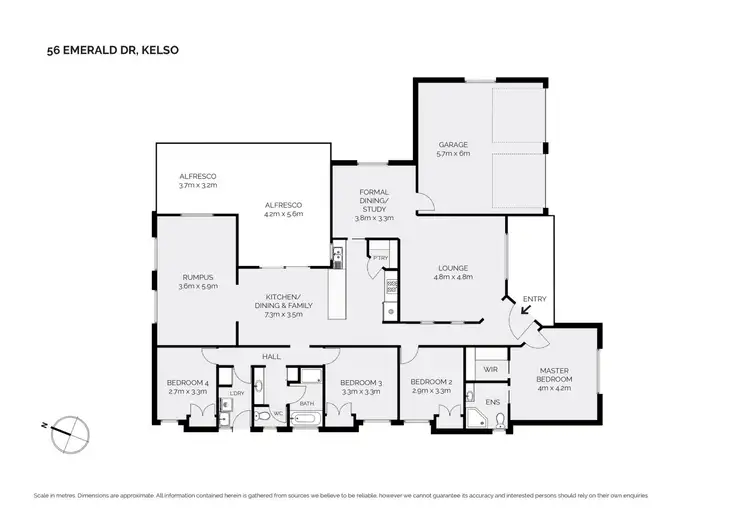 Floorplan of Homely house listing, 56 Emerald Drive, Kelso NSW 2795
