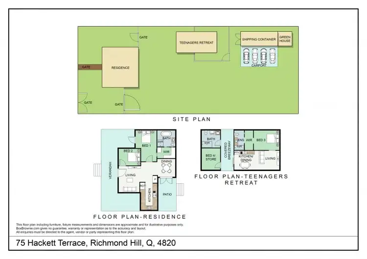 Floorplan of Homely house listing, 75 Hackett Terrace, Richmond Hill QLD 4820