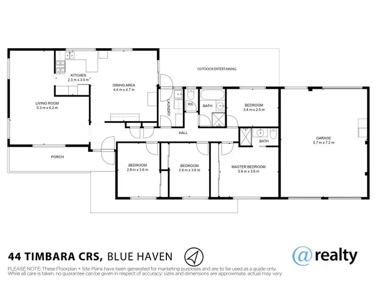 Floorplan of Homely house listing, 44 Timbara Crescent, Blue Haven NSW 2262