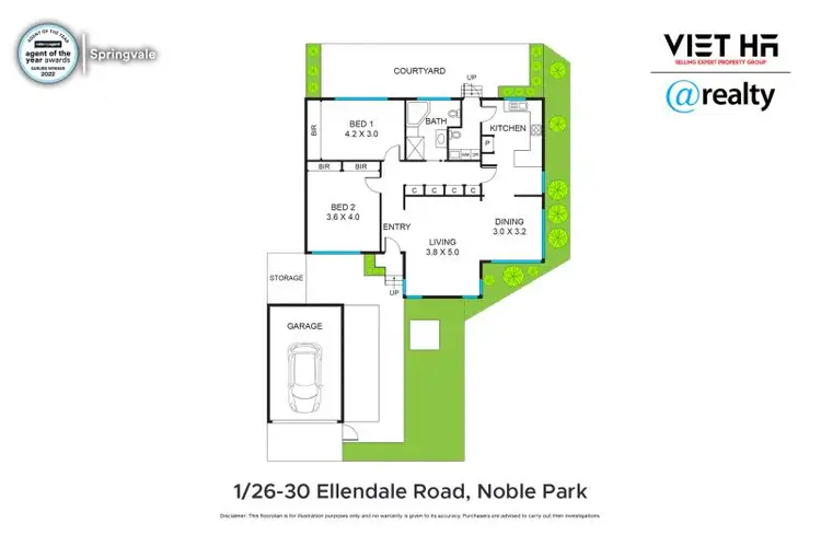 Floorplan of Homely unit listing, 1/26-30 Ellendale Road, Noble Park VIC 3174