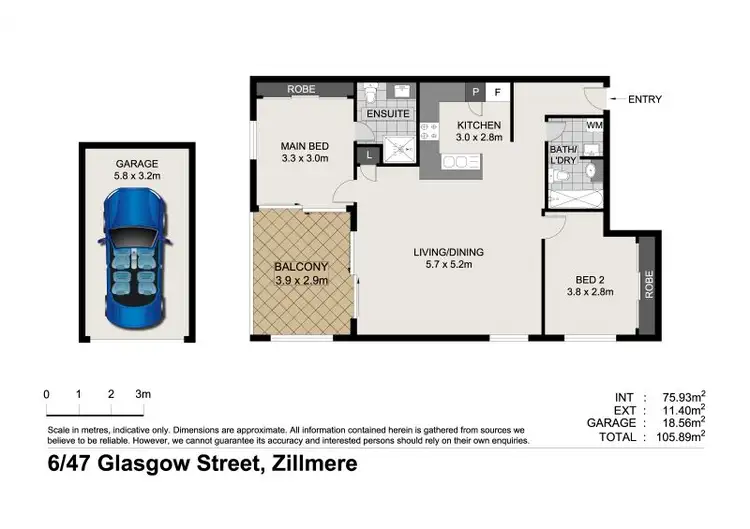 Floorplan of Homely unit listing, 6/47 Glasgow Street, Zillmere QLD 4034
