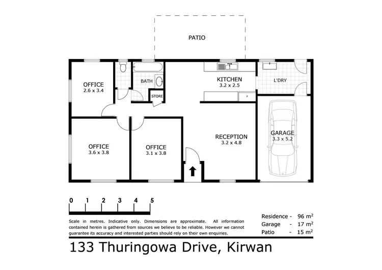 Floorplan of Homely house listing, 133 Thuringowa Drive, Kirwan QLD 4817