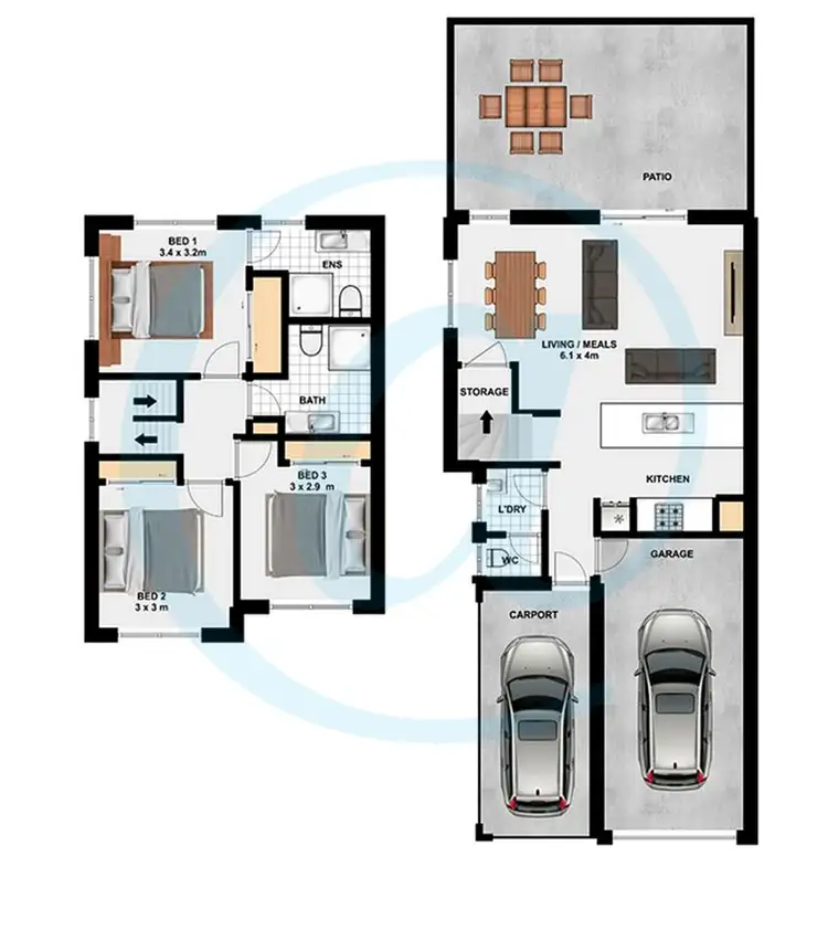 Floorplan of Homely townhouse listing, 18/1 McKenzie Road, Mango Hill QLD 4509