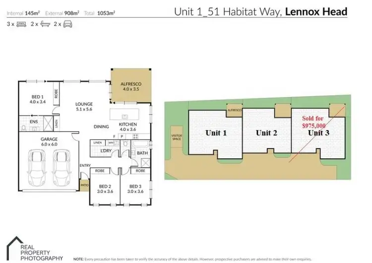 Floorplan of Homely unit listing, Unit 1/51 Habitat Way, Lennox Head NSW 2478