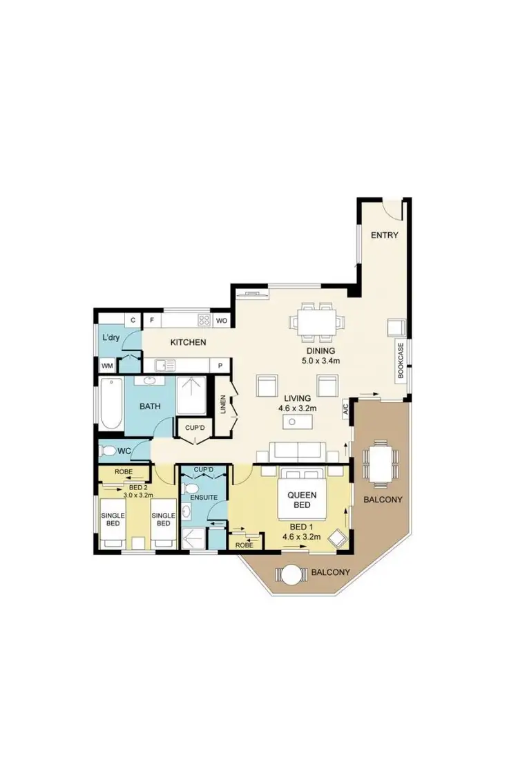 Floorplan of Homely apartment listing, 15/418 Marine Parade, Biggera Waters QLD 4216
