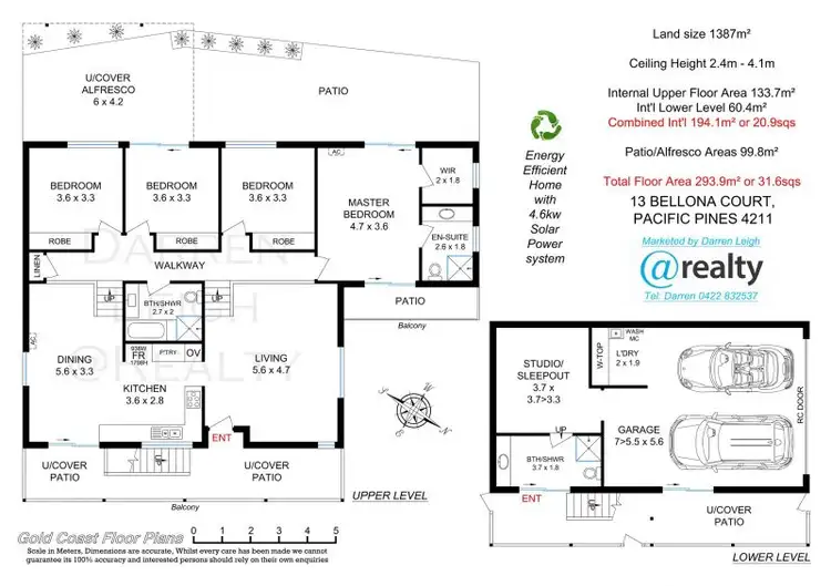 Floorplan of Homely house listing, 13 Bellona Court, Pacific Pines QLD 4211