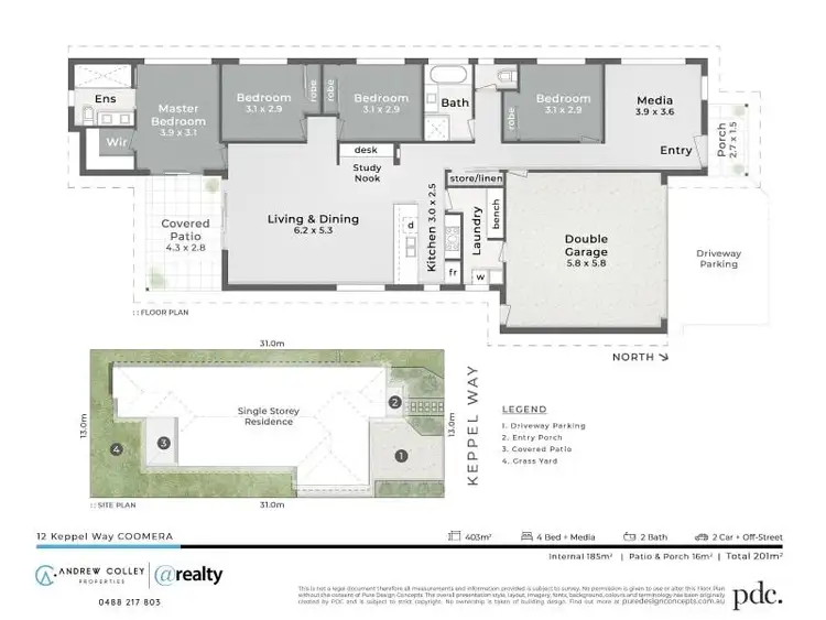 Floorplan of Homely house listing, 12 Keppel Way, Coomera QLD 4209