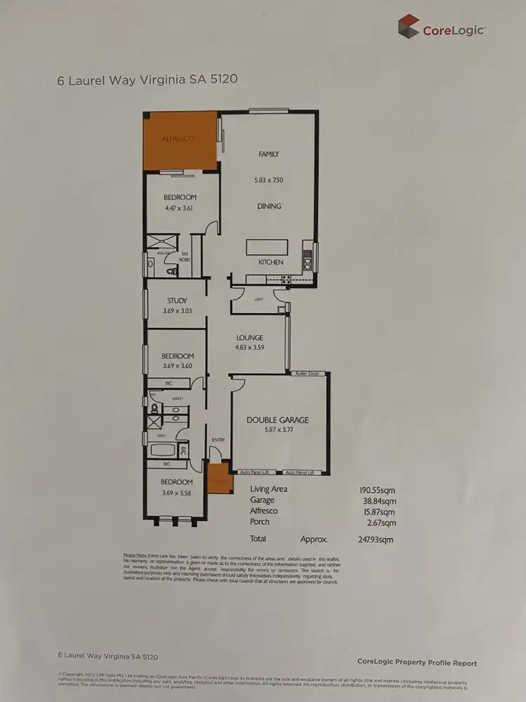 Floorplan of Homely house listing, 6 Laurel Way, Virginia SA 5120