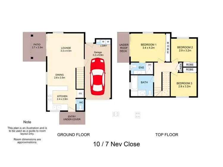 Floorplan of Homely townhouse listing, 10/7 Nev Close, Wishart QLD 4122