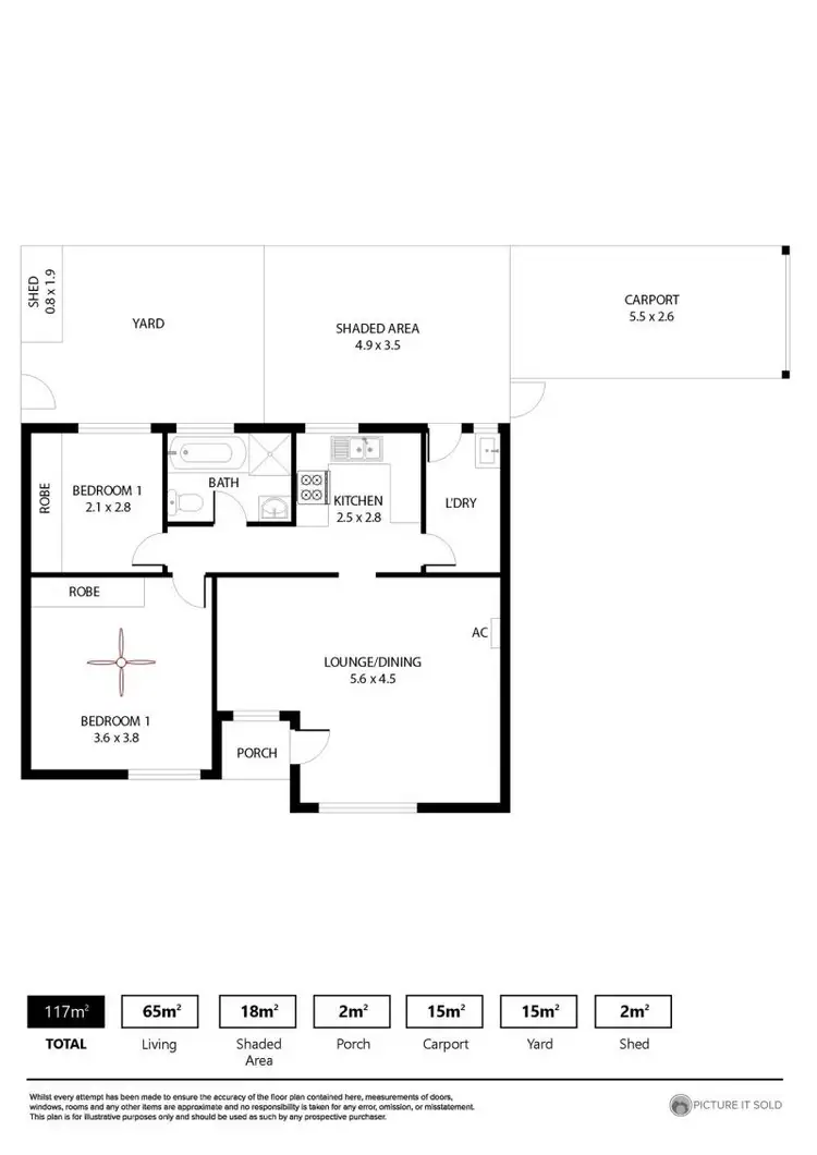 Floorplan of Homely unit listing, 8/4 Douglas Avenue, Salisbury SA 5108
