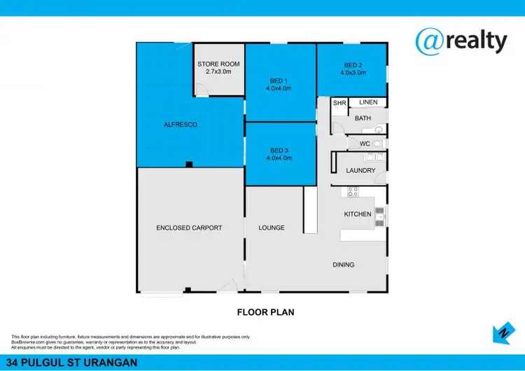Floorplan of Homely house listing, 34 Pulgul Street, Urangan QLD 4655