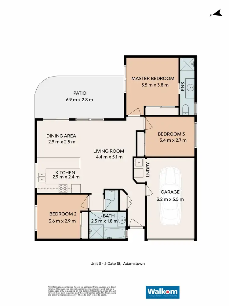Floorplan of Homely villa listing, 3/5 Date Street, Adamstown NSW 2289