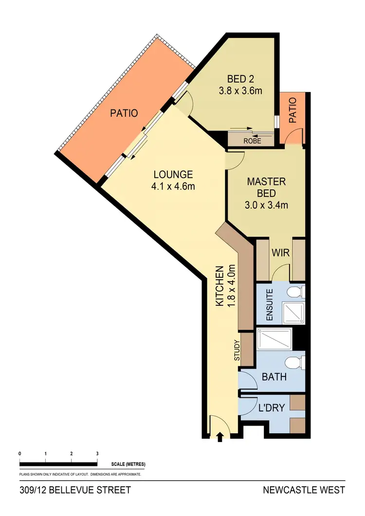 Floorplan of Homely apartment listing, 309/12 Bellevue Street, Newcastle West NSW 2302