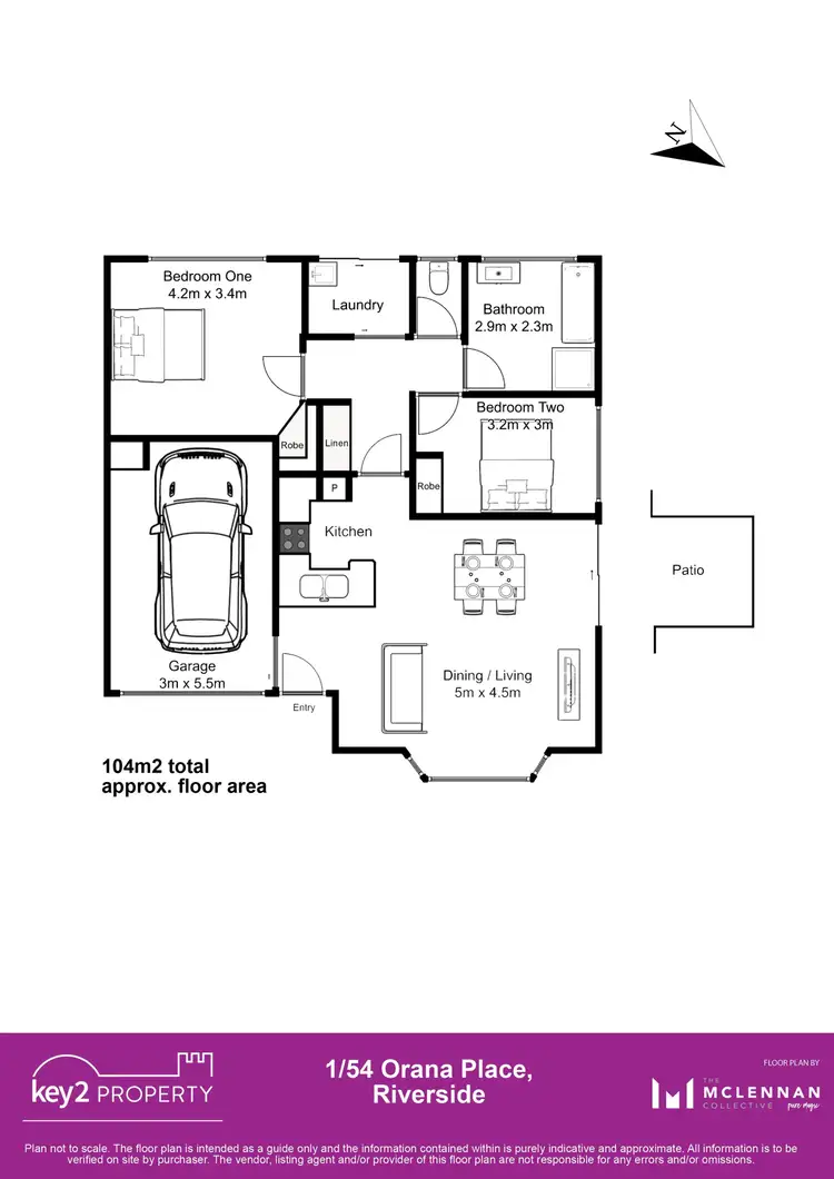 Floorplan of Homely unit listing, 1/54 Orana Place, Riverside TAS 7250