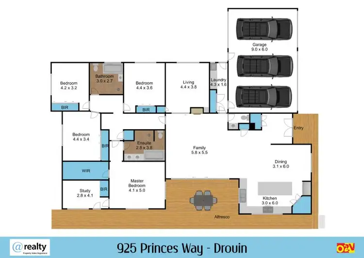 Floorplan of Homely house listing, 925 Princes Way, Drouin VIC 3818