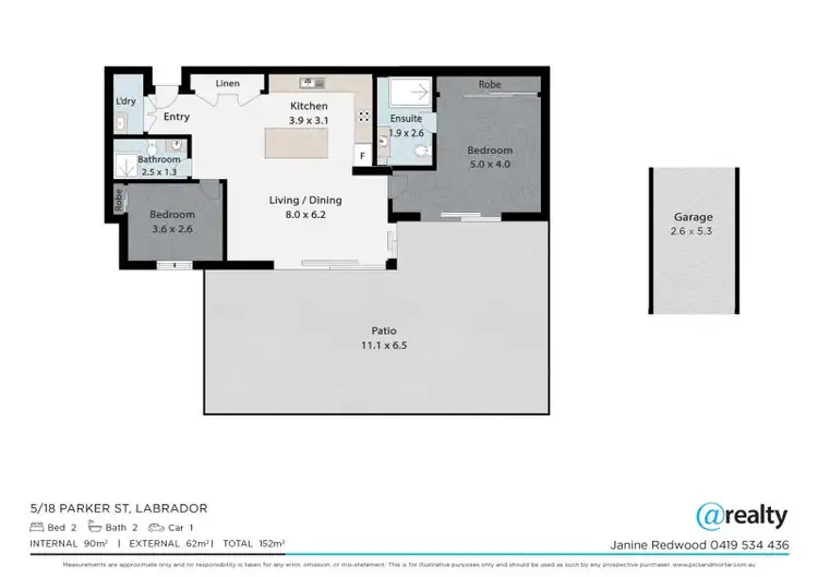 Floorplan of Homely unit listing, 5/18 Parker Street, Labrador QLD 4215