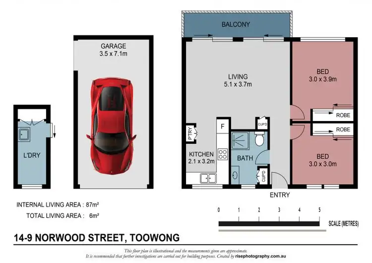 Floorplan of Homely unit listing, 14/9 Norwood Street, Toowong QLD 4066