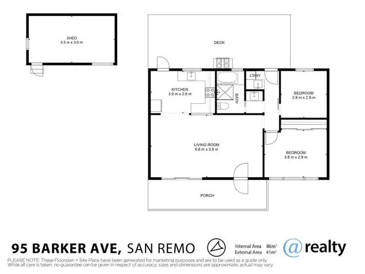 Floorplan of Homely house listing, 95 Barker Avenue, San Remo NSW 2262