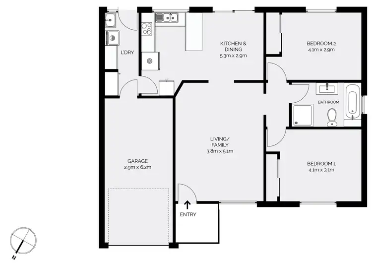 Floorplan of Homely unit listing, 5/161 Seymour Street, Bathurst NSW 2795