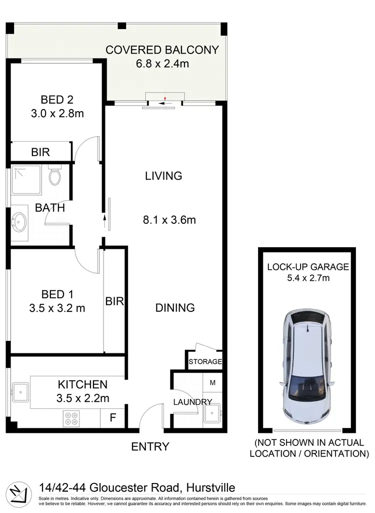 Floorplan of Homely unit listing, 14/42-44 Gloucester Road, Hurstville NSW 2220