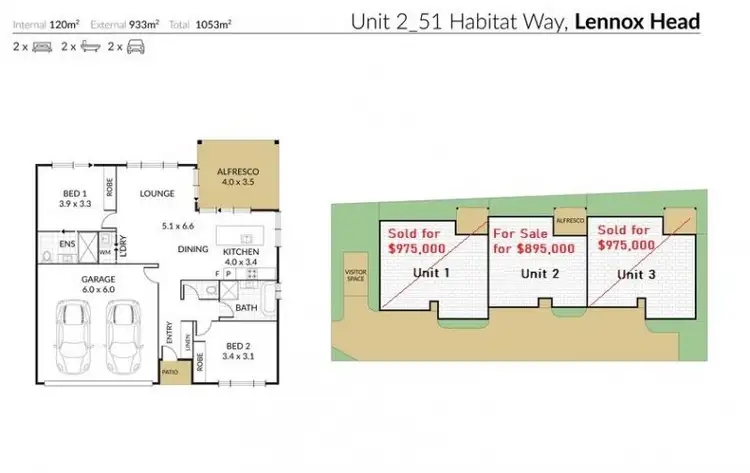 Floorplan of Homely unit listing, 2/51 habitat way, Lennox Head NSW 2478